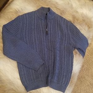 Tasso Elba cable knit 1/4 zip sweater
